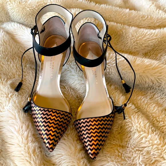 Sophia Webster Shoes - Beautiful Sophia Webster for J.Crew Pippa pumps in Bronze & Black (size 39 1/2)